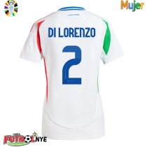Camiseta Italia Giovanni Di Lorenzo #2 Visitante Equipación para mujer Eurocopa 2024 manga corta